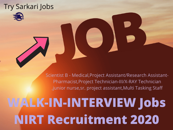 NIRT Research Assistant-Pharmacist Jobs