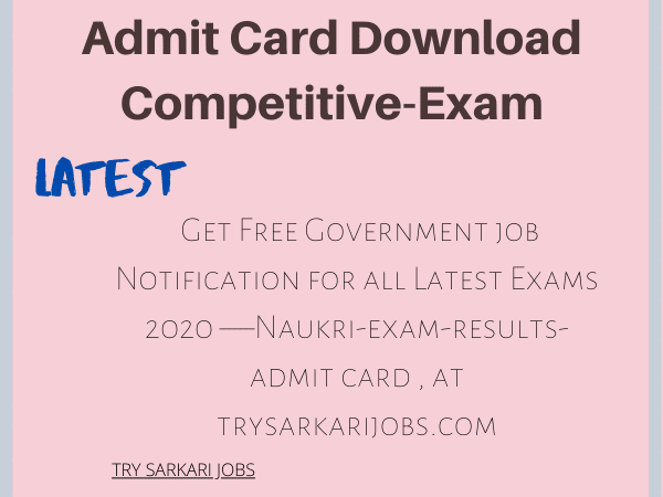 Admit Card Download Competitive-Exam