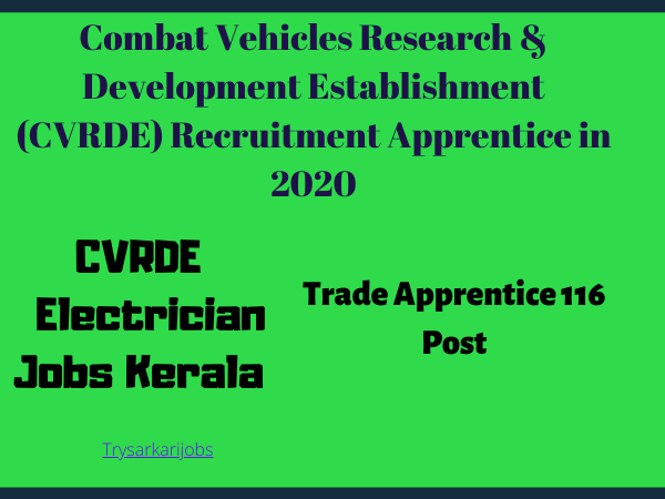 CVRDE Electrician Jobs Kerala