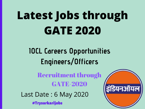 Latest Jobs through GATE 2020