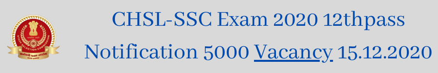 CHSL-SSC Exam 2020 12thpass