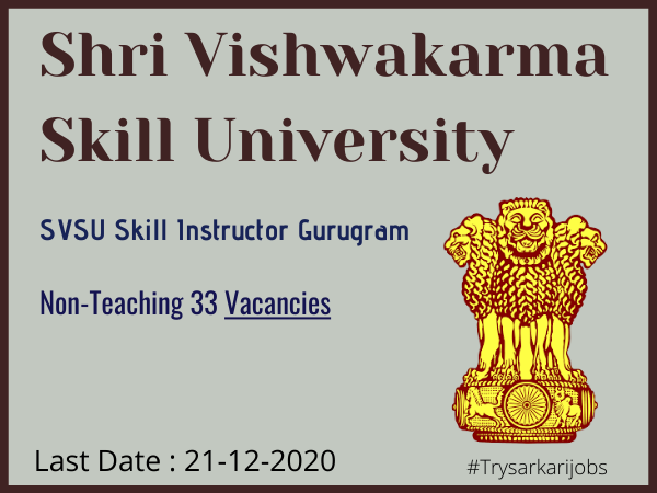 SVSU Skill Instructor Gurugram
