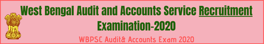 WBPSC Audit Accounts Exam 2020