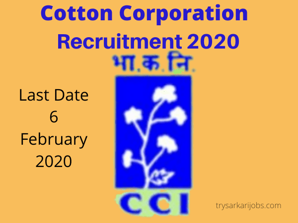 Cotton Corporation Recruitment 2020