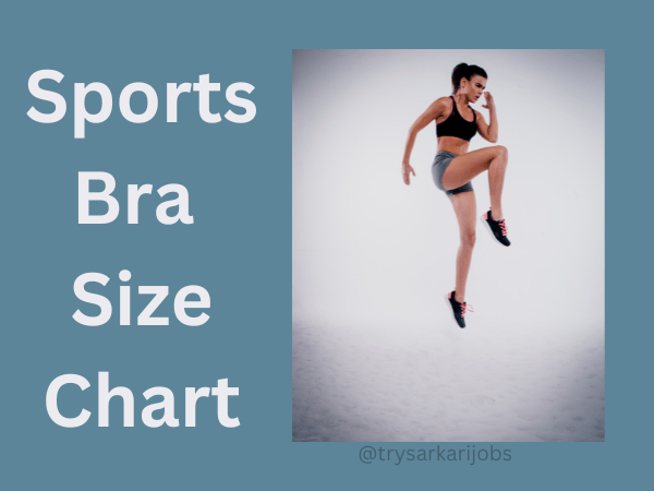 Women Sports Bra Size Chart in Hindi
