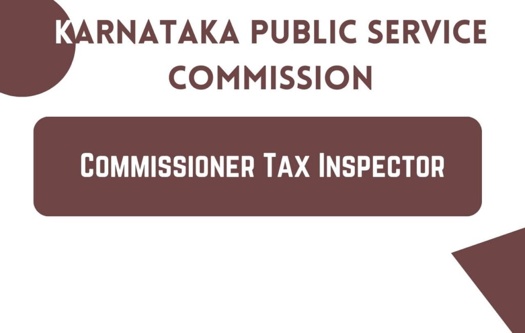 Commercial Tax Inspector KPSC 2023-24