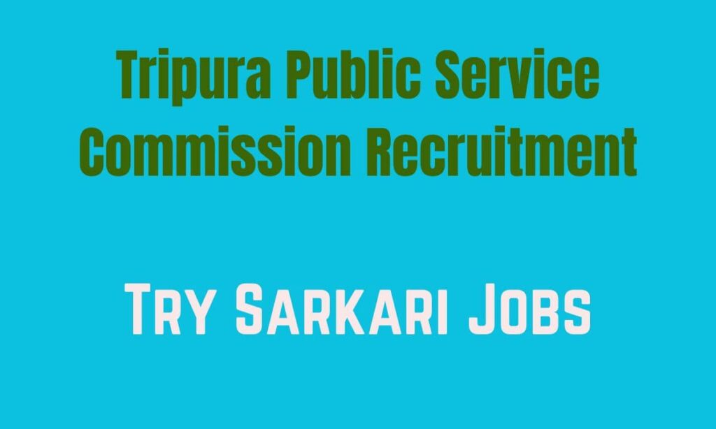 Tripura PSC Agriculture Officer Application Form 2023
