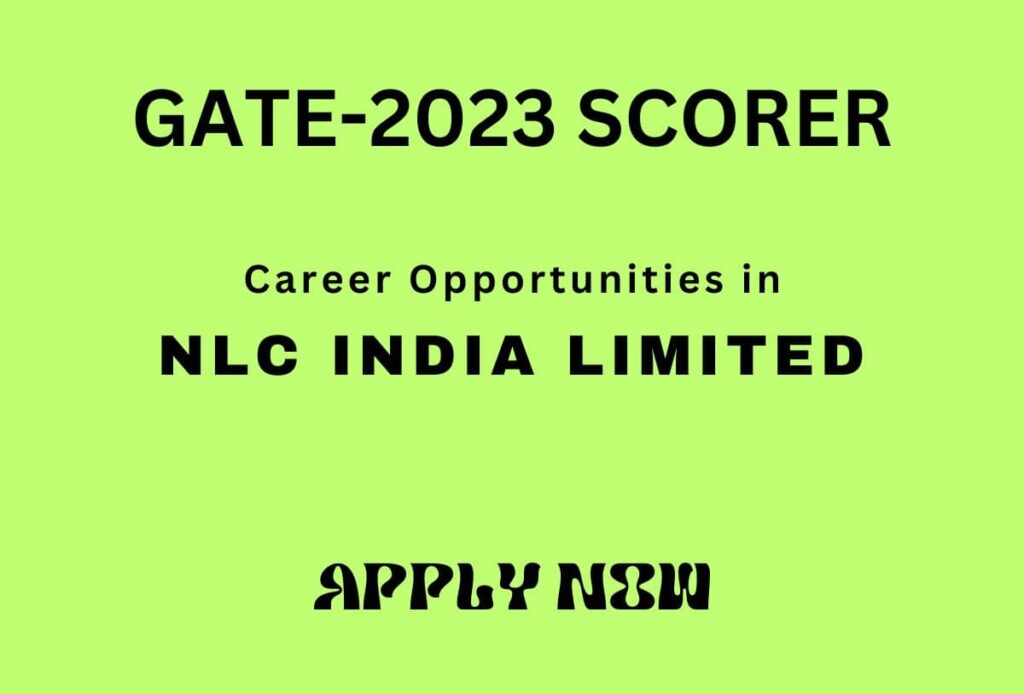 NLC Recruitment through GATE 2023 PDF Notification