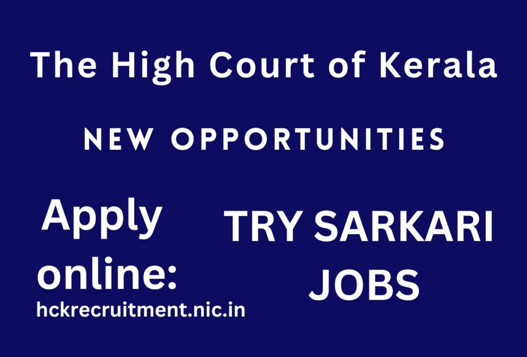 Kerala High Court Vacancy 2023 Apply Online,