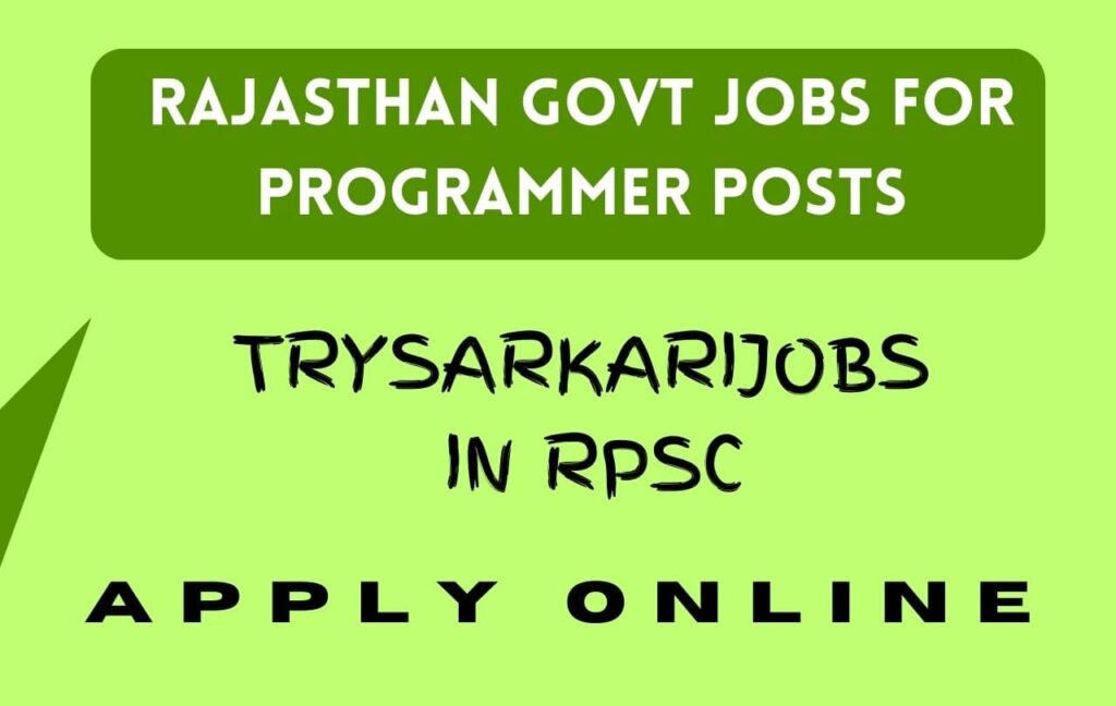 New Vacancy in Rajasthan 2024 Last Date Apply Online