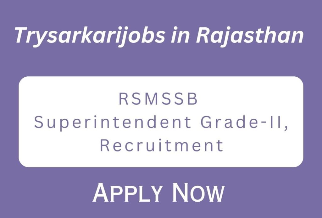 2024 Latest Govt Job Vacancies in Rajasthan