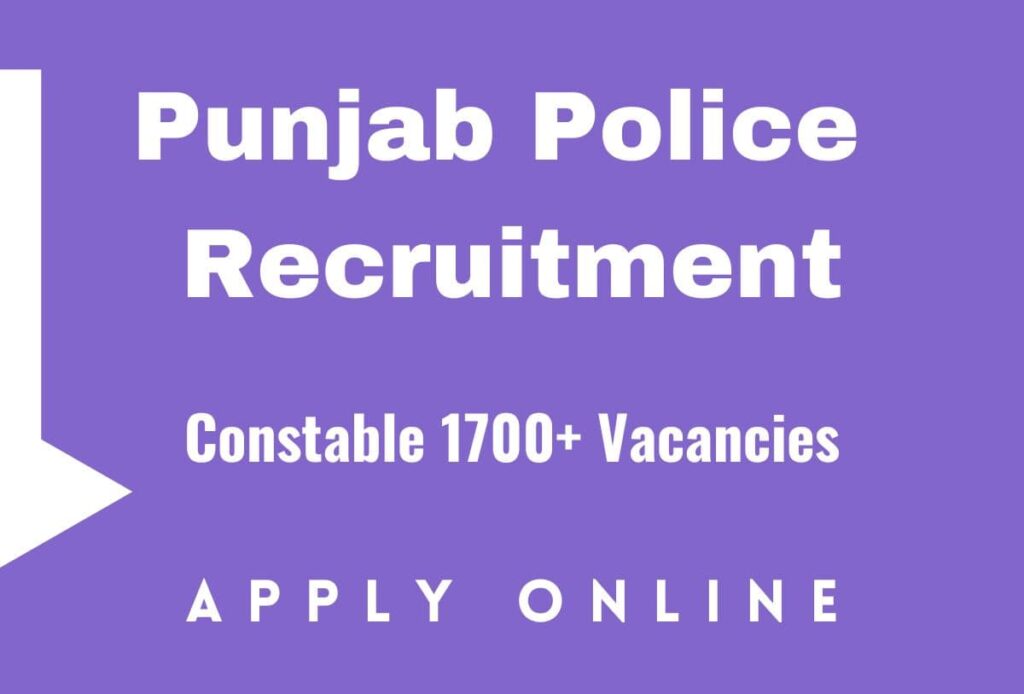 Punjab Police Job Vacancy 2024 Date